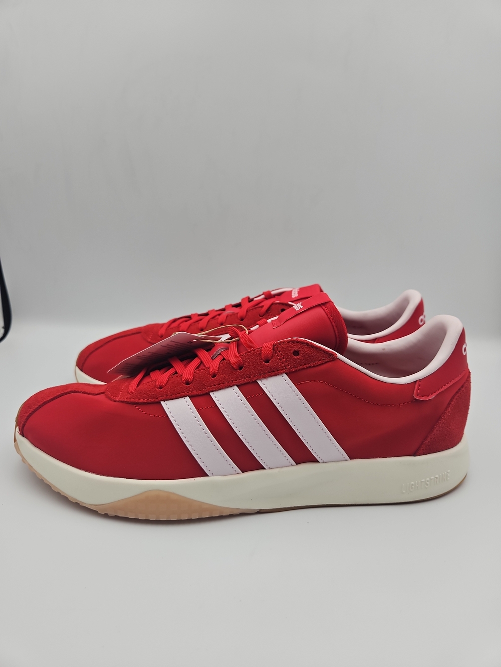 adidas Red Casual Sneaker with White Three Stripes